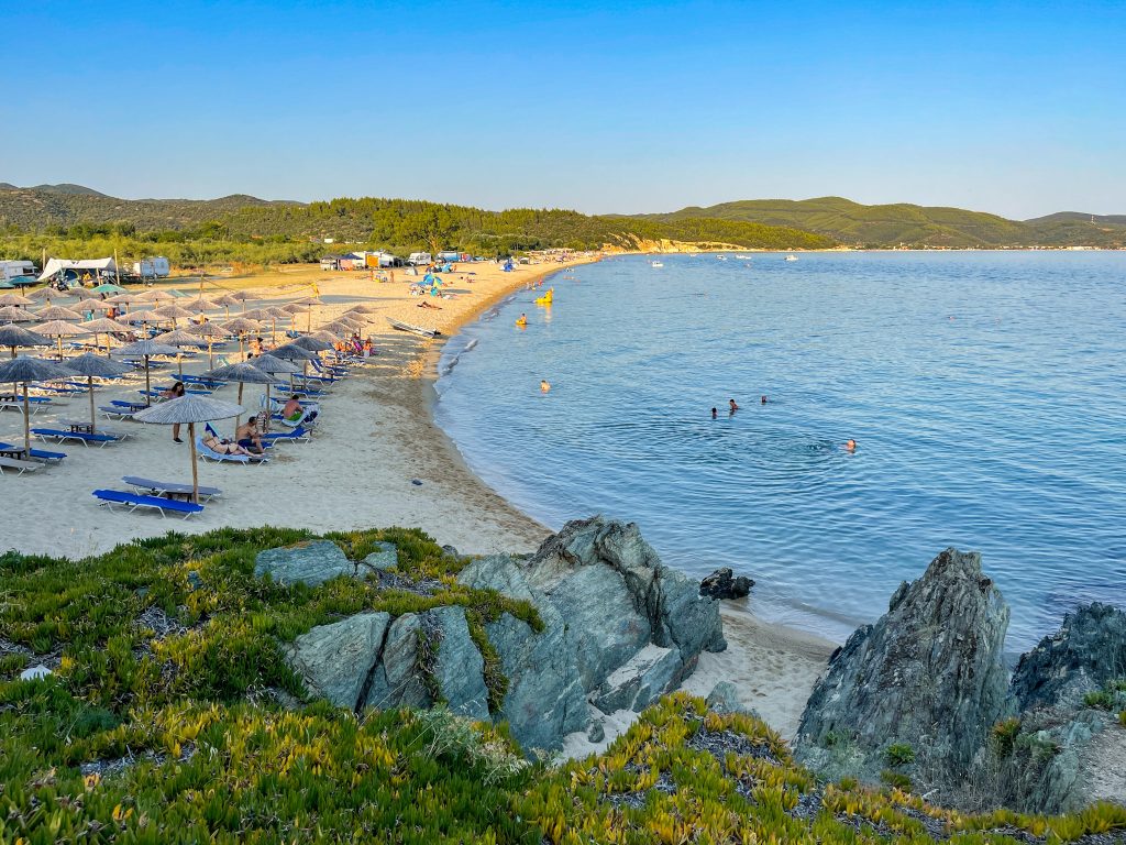 Плаж tristinika beach втори ръкав на Халкидики