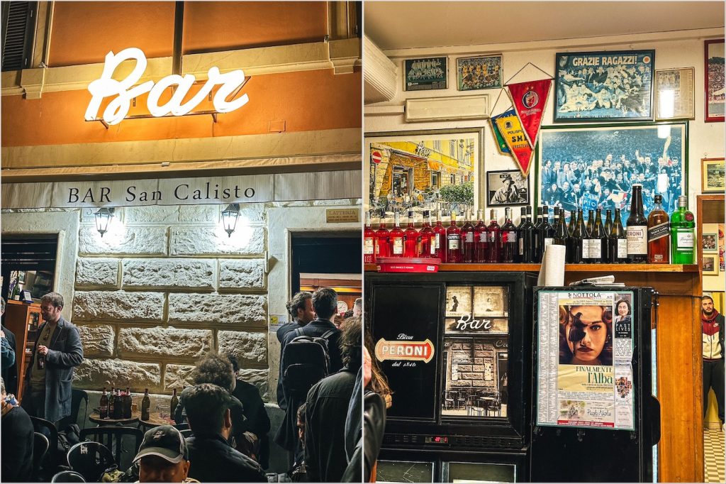 bar san calisto е едно от най автентичните места на които можеш да попаднеш в Рим